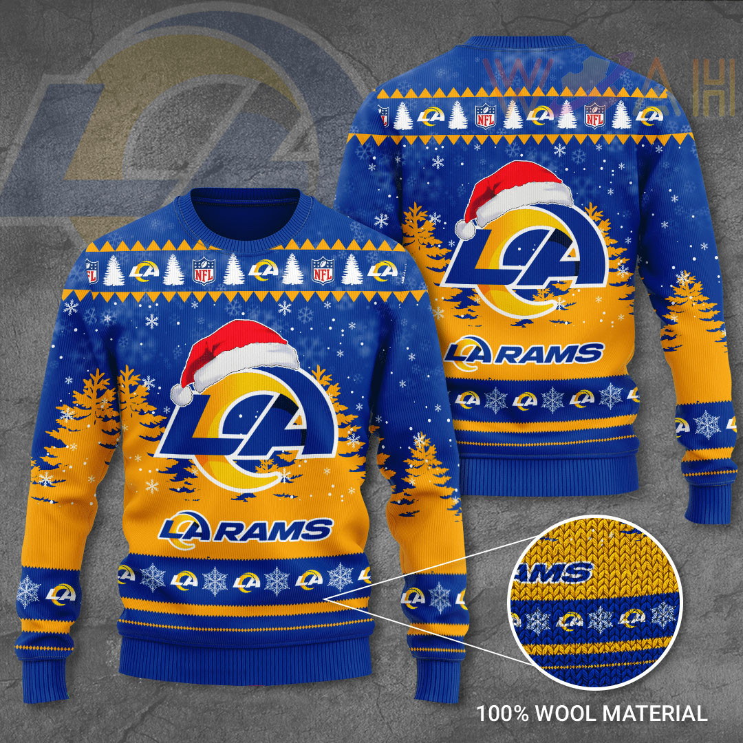 Los Angeles Rams 3D Ugly Sweater