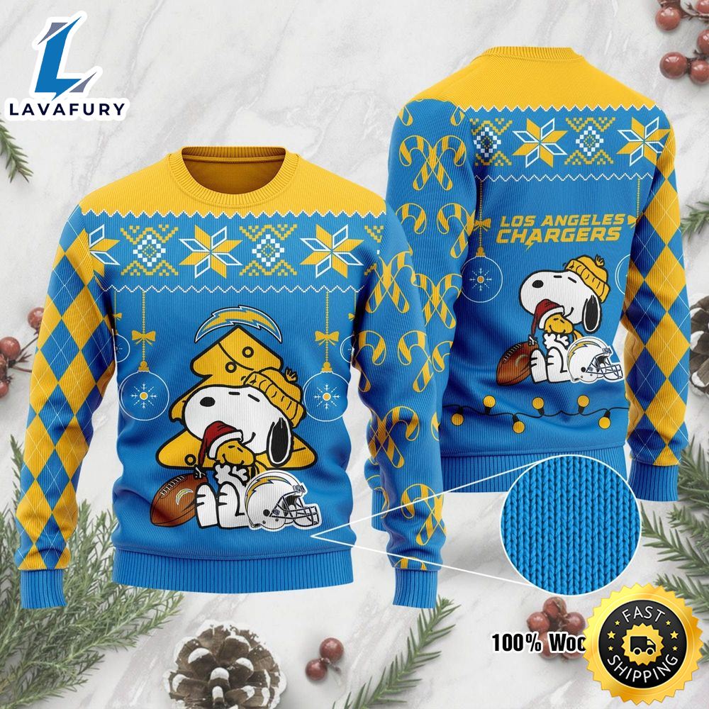 Los Angeles Chargers Ugly Sweater Snoopy Ugly Christmas Sweater kscdn2