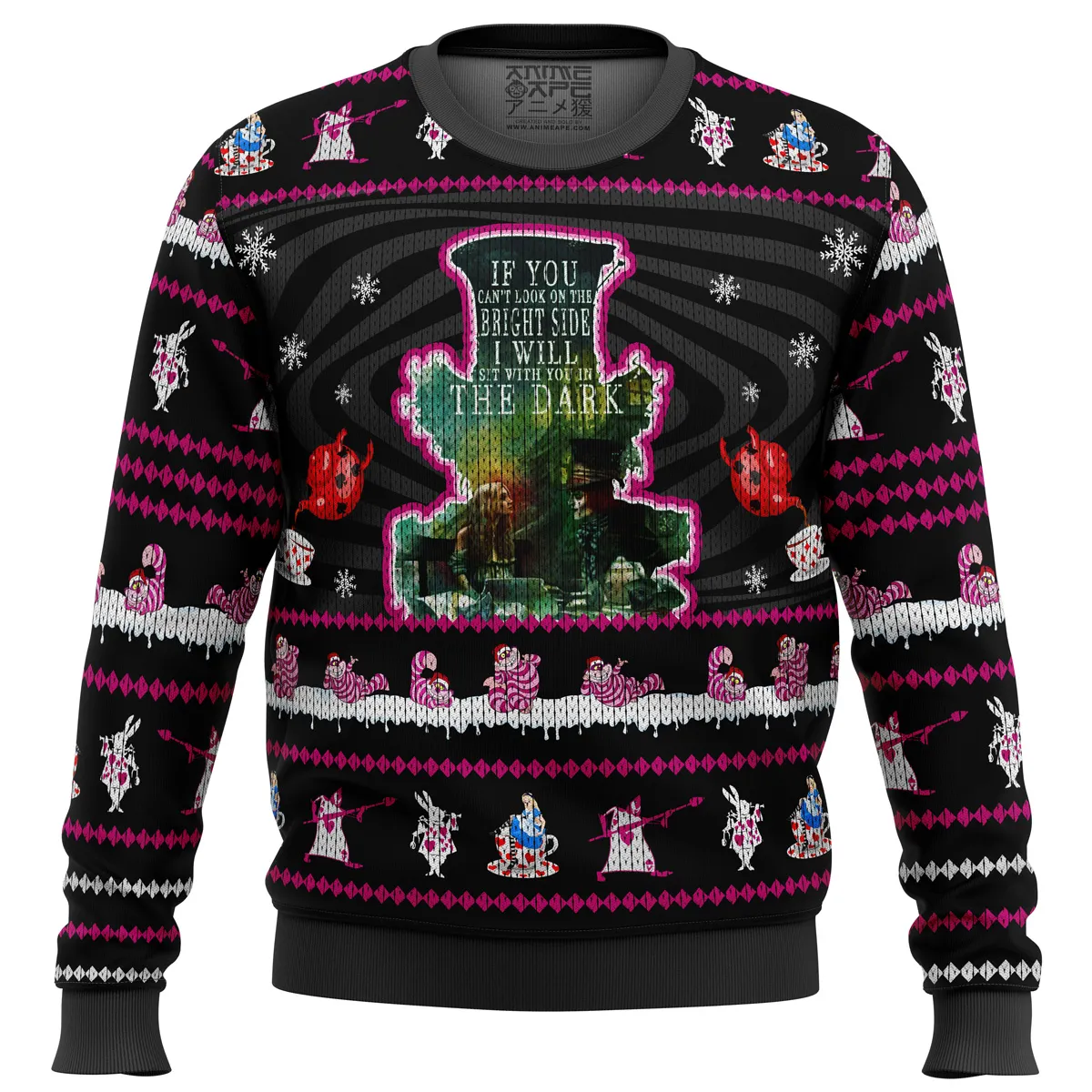 Mad Hatter Alice In Wonderland men sweatshirt FRONT mockup