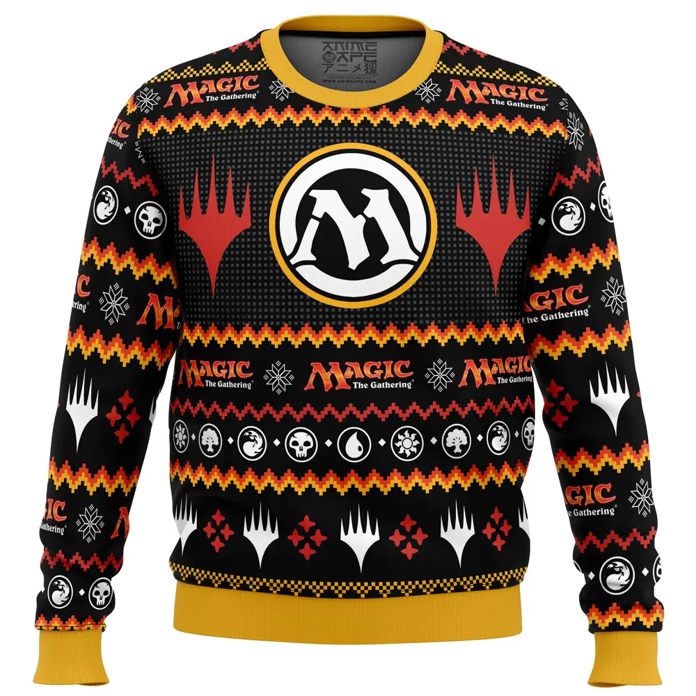 Magic Arena V2 MTG Ugly Christmas Sweater FRONT mockup