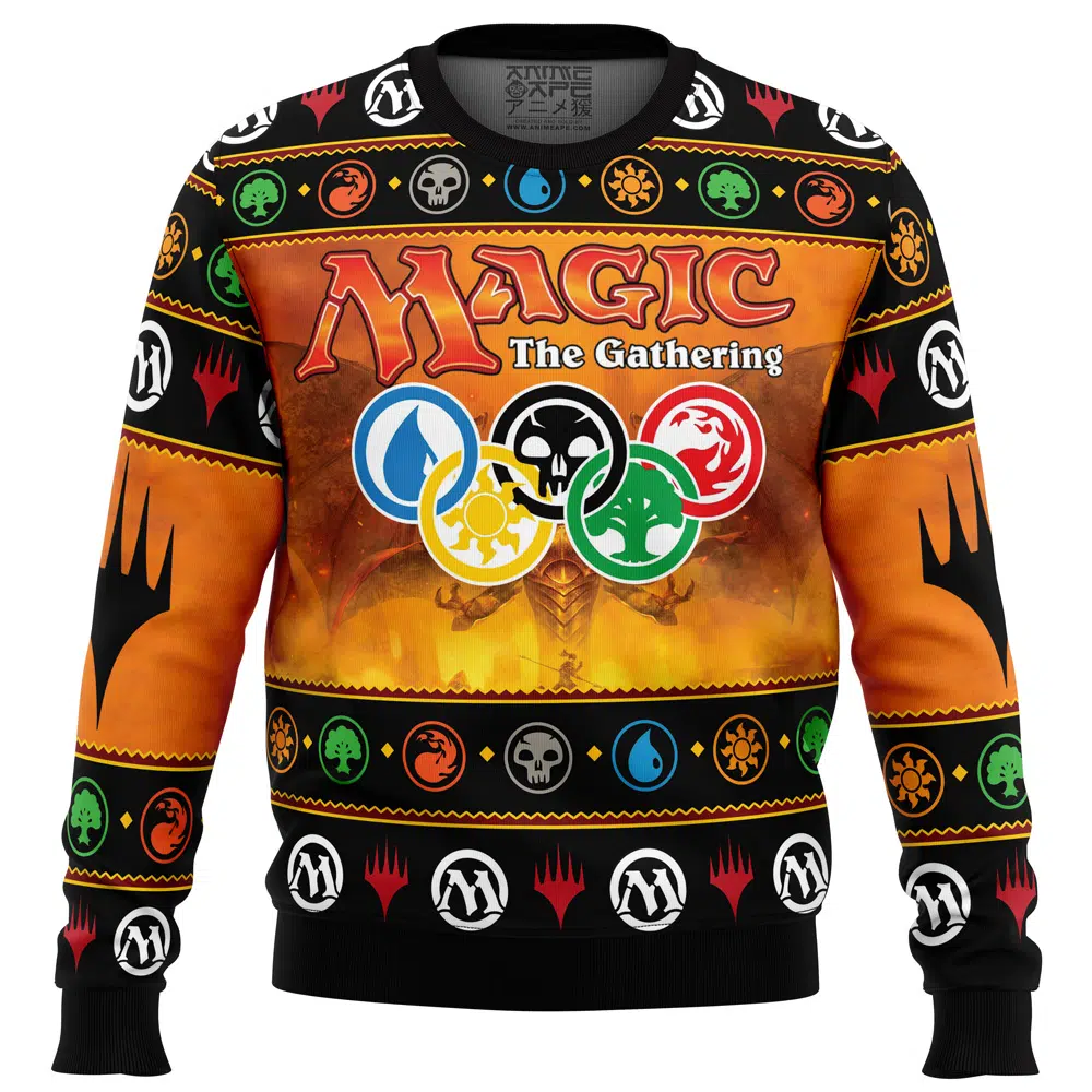 Magic the Gathering V3 Ugly Christmas Sweater FRONT mockup