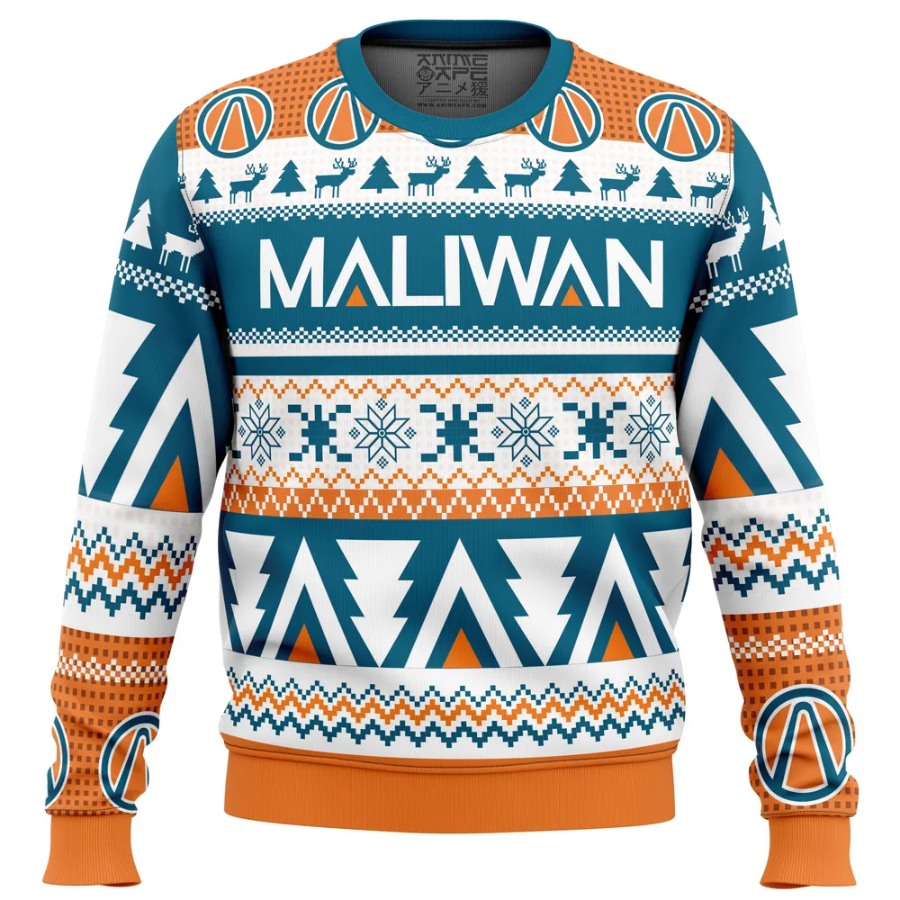 Maliwan Christmas Borderlands men sweatshirt FRONT mockup