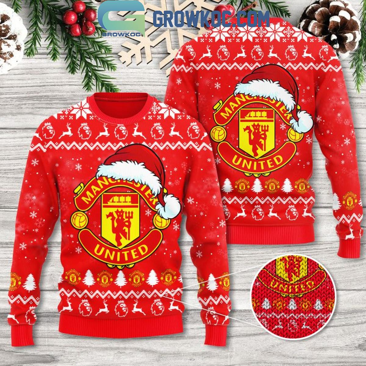 Manchester United Red Devils EPL Christmas 2024 Ugly Sweater 1 HxdJb