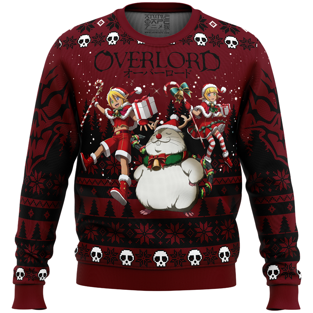 Mare Bello x Aura Bella x Hamsuke Overlord Ugly Christmas Sweater FRONT mockup