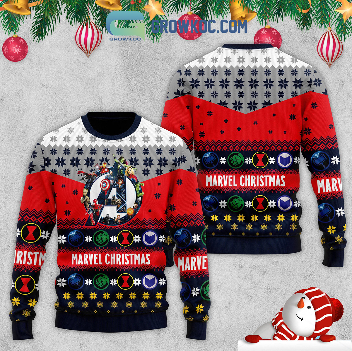 Marvel Christmas Is Coming Ugly Sweater2B1 wh11w