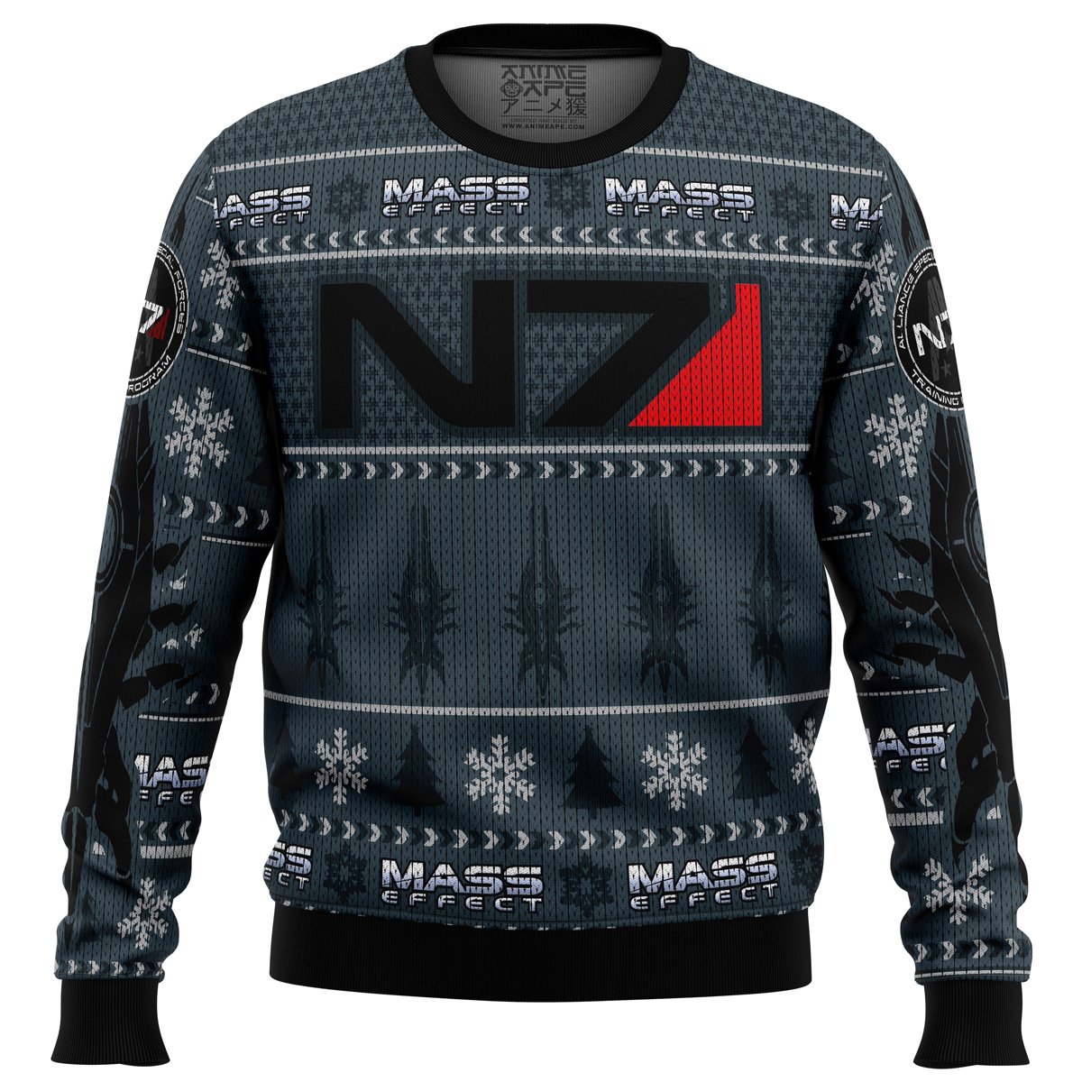 Mass Effect N7 men sweatshirt FRONT mockup