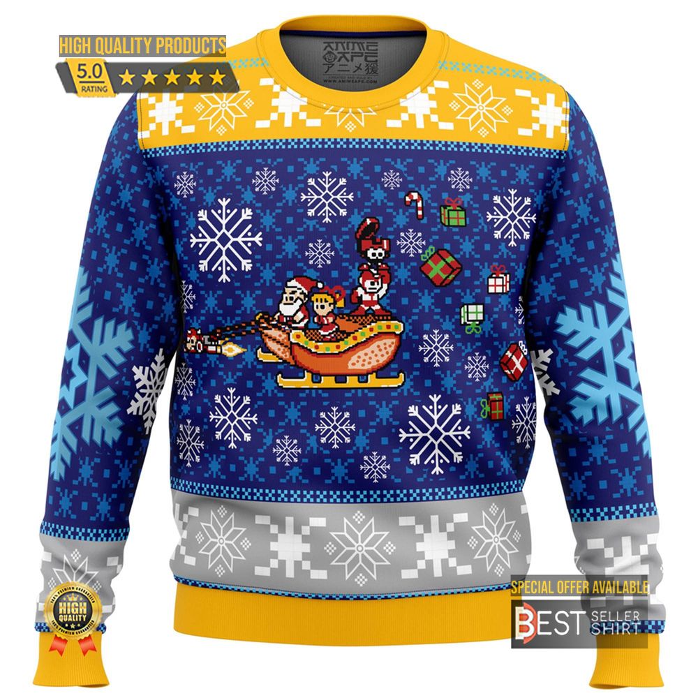 Mega Man Video Game Ugly Christmas Sweatshirt Mega Man Bass Ugly Sweater Mega Man 1