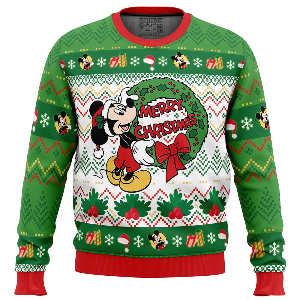 Merry Christmas Mickey Mouse Disney Ugly Christmas Sweater 1