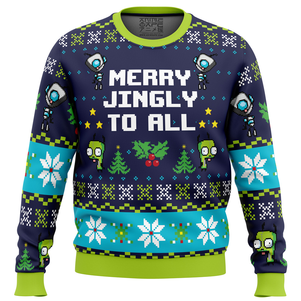 Merry Jingly Invader Zim PC men sweatshirt FRONT mockup