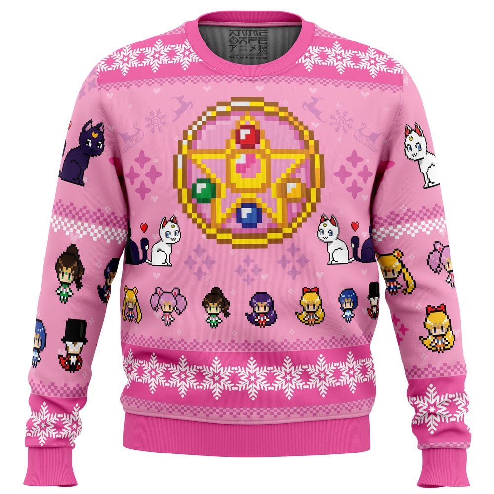 Merry Senshi Sailor Moon PC Ugly Christmas Sweater front mockup