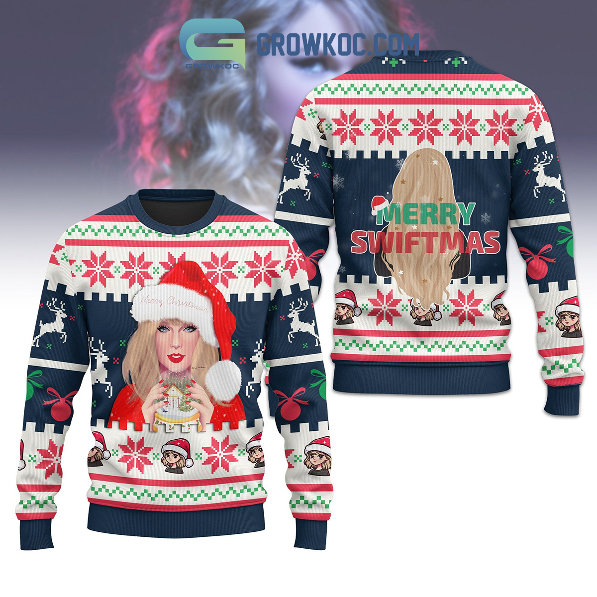 Merry Swiftmas Snow Christmas Ugly Sweater2B1 OPffS