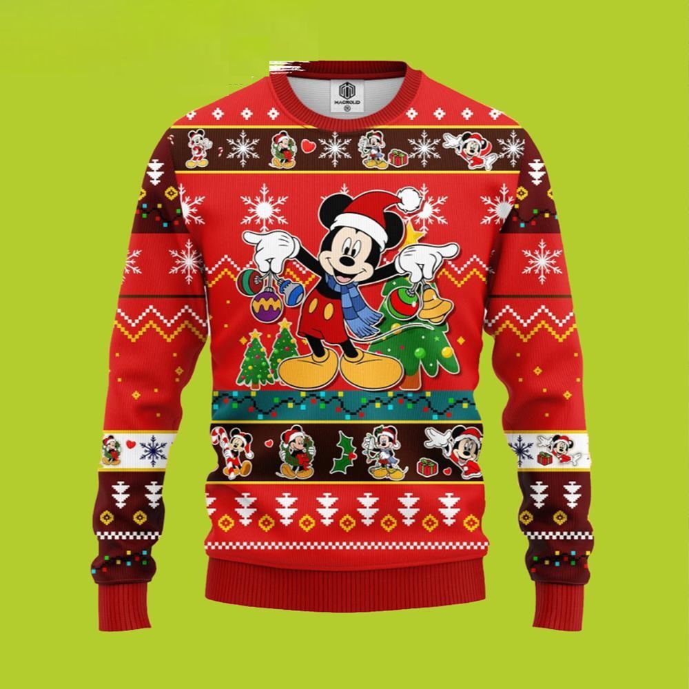 Mice Mickey Xmas Ball Disney Ugly Christmas Sweater 1