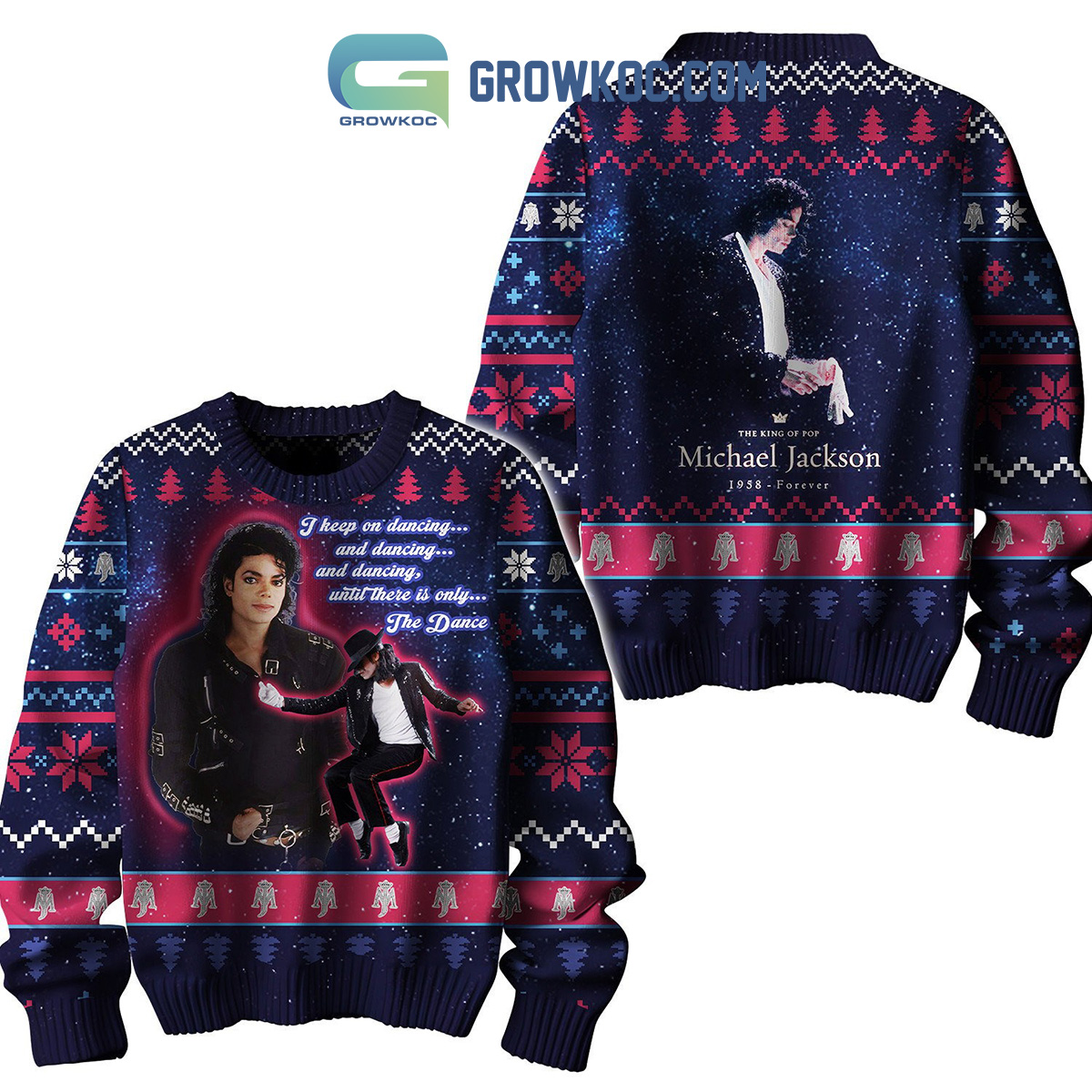 Michael Jackson The King Of Pop Forever Ugly Sweater2B1 wOnOn