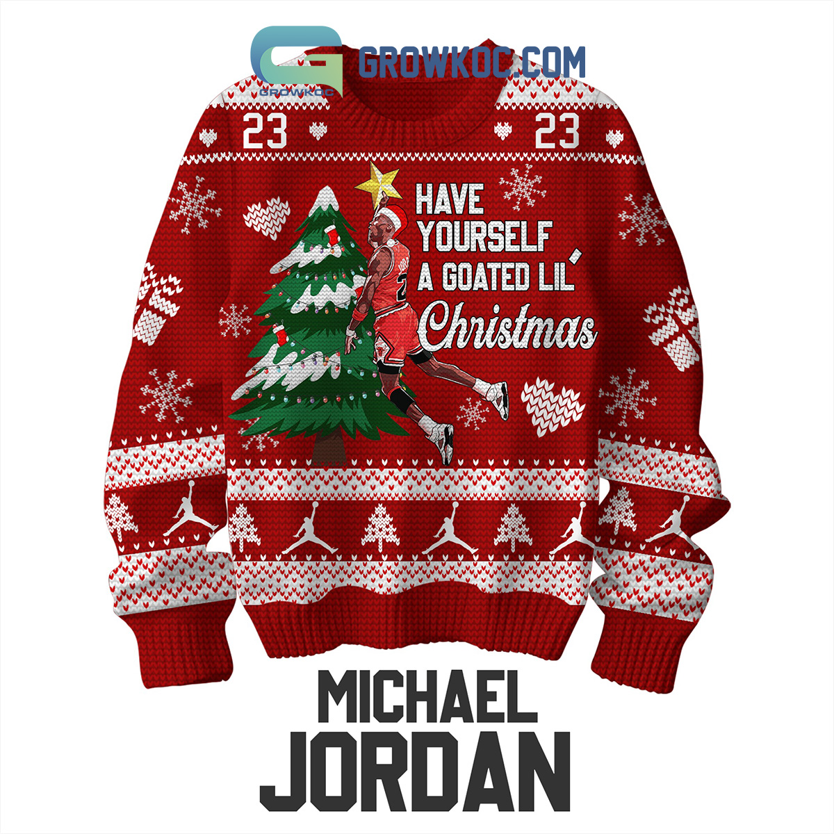 Michael Jordan Goated Lil Christmas Ugly Sweater2B1 k90MG