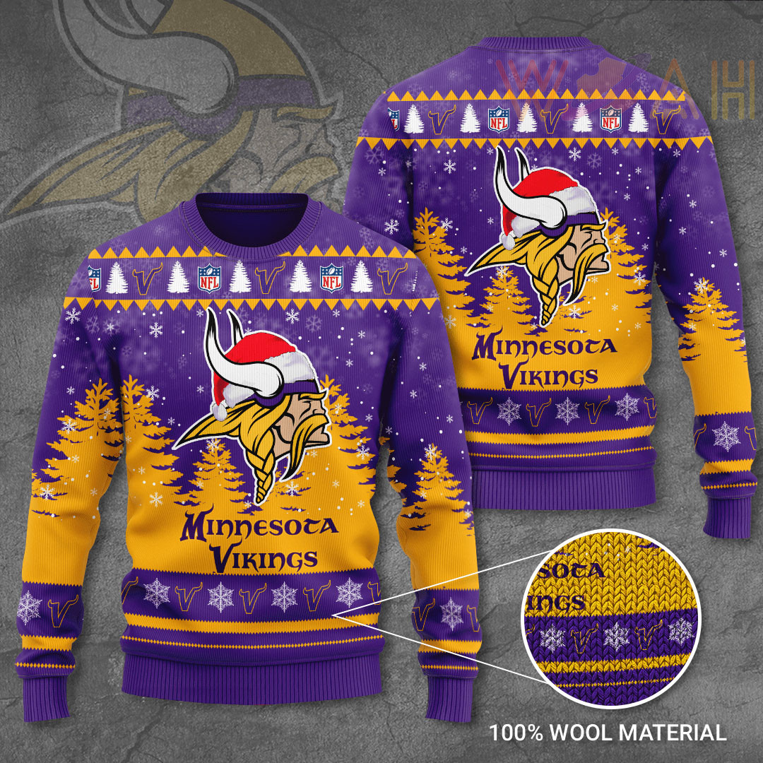 Minnesota Vikings 3D Ugly Sweater