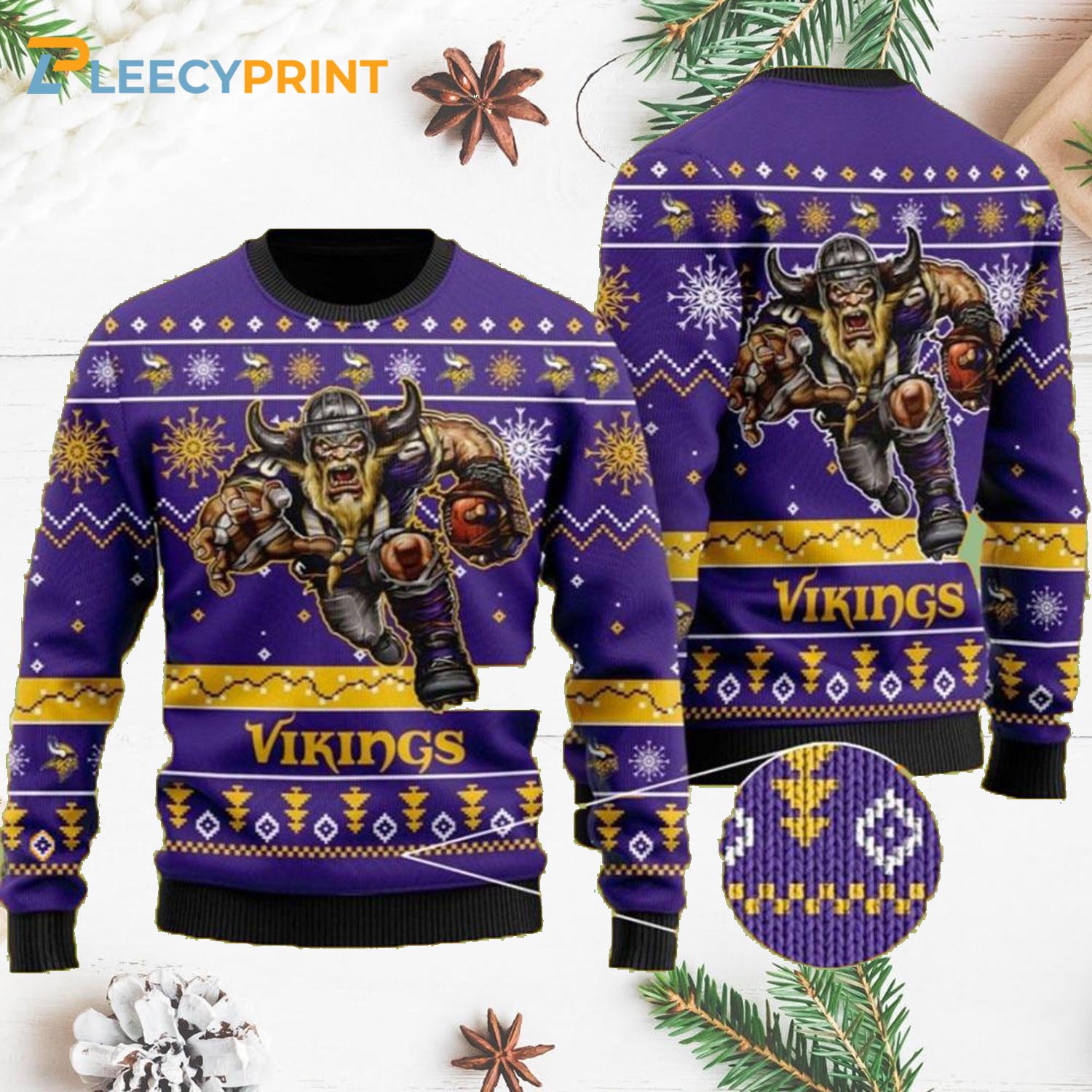 Minnesota Vikings Mascot Guys Ugly Sweater Gift For NFL Fans 1