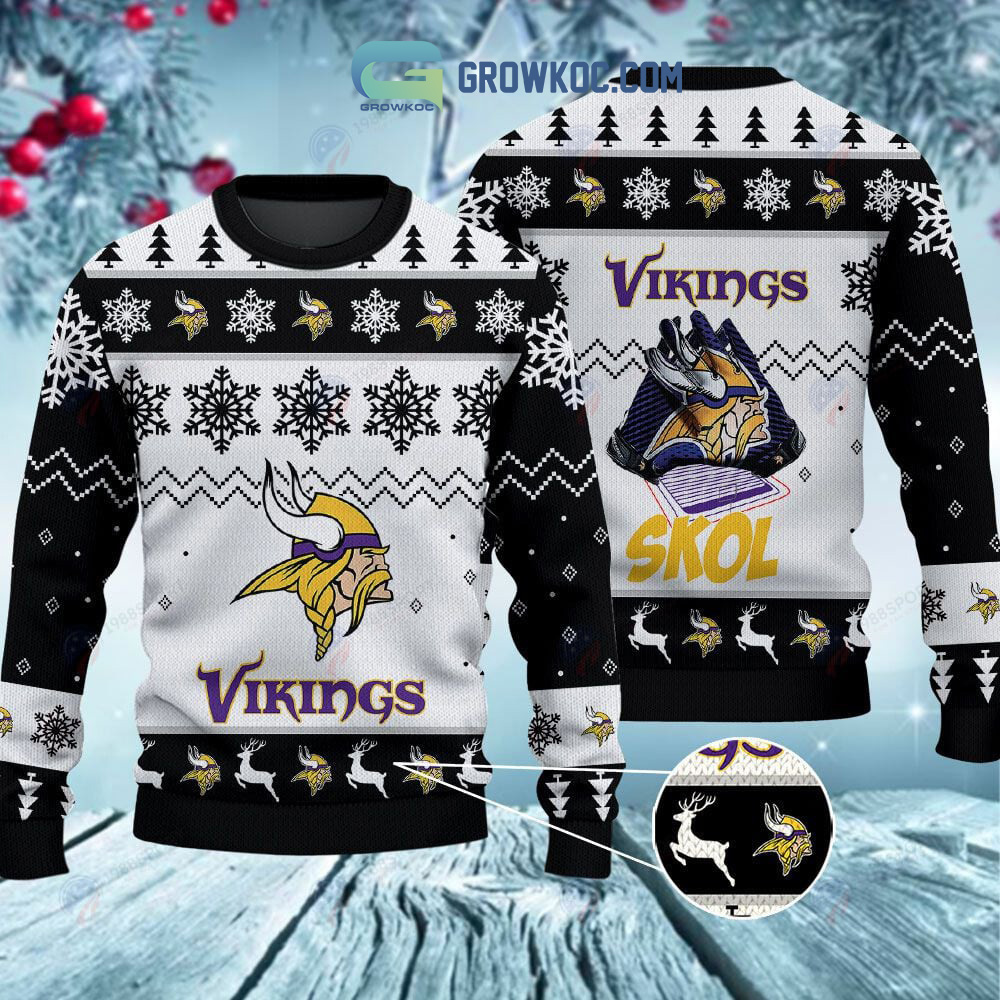 Minnesota Vikings Skol Christmas Ugly Sweater2B1 2EE8X