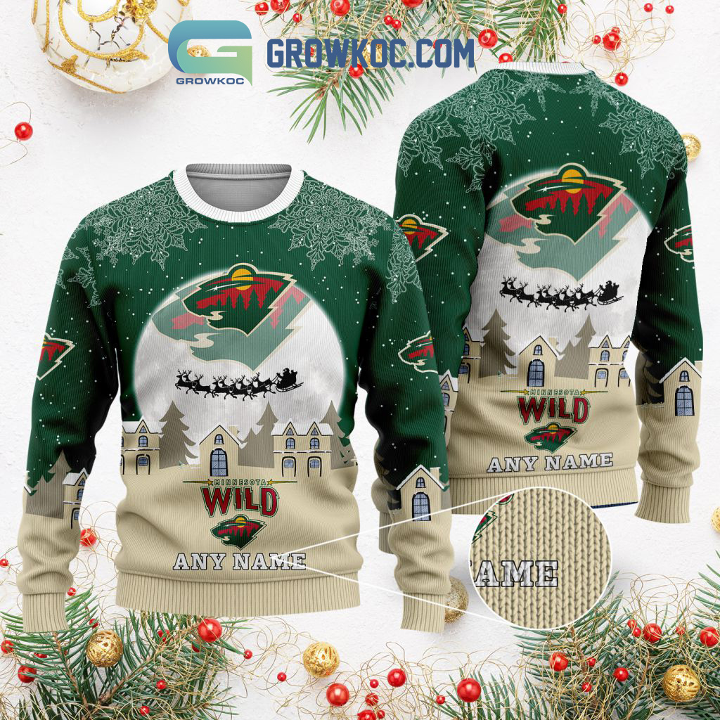 Minnesota Wild NHL Merry Christmas Personalized Ugly Sweater2B1 xy2VF