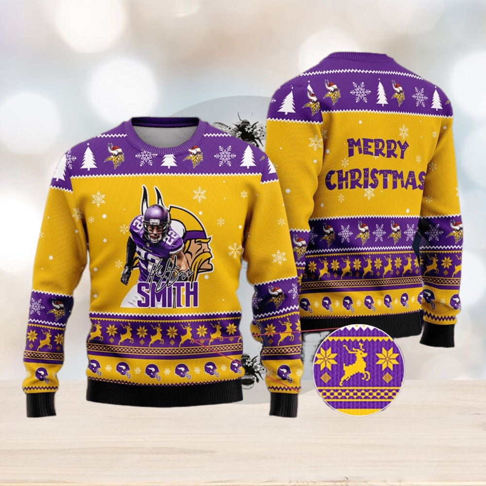 Minnesota Vikings Harrison Smith Merry Xmas Ugly Christmas Sweater xjizkf