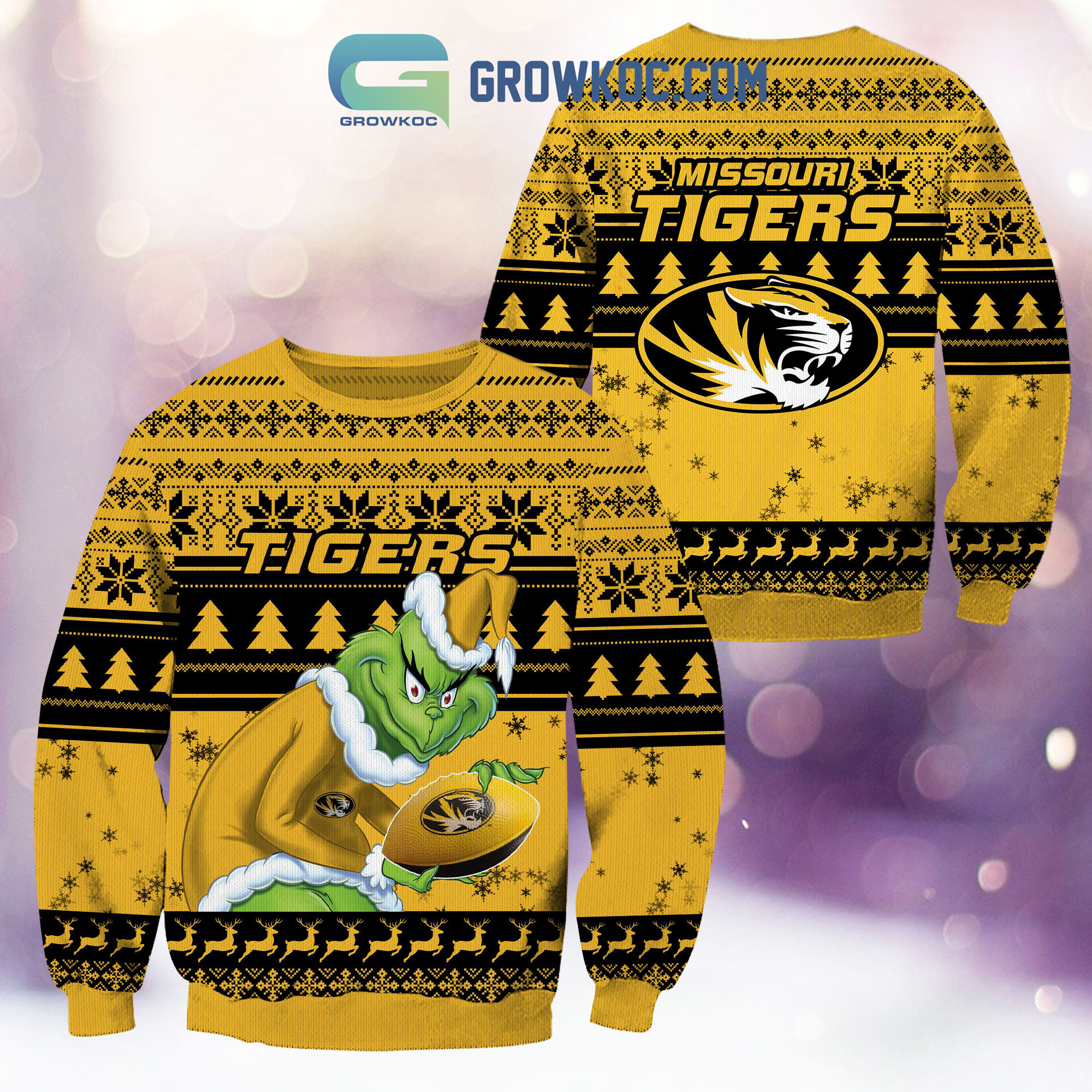 Missouri Tigers Grinch NCAA Christmas Ugly Sweater2B1 SpBwa