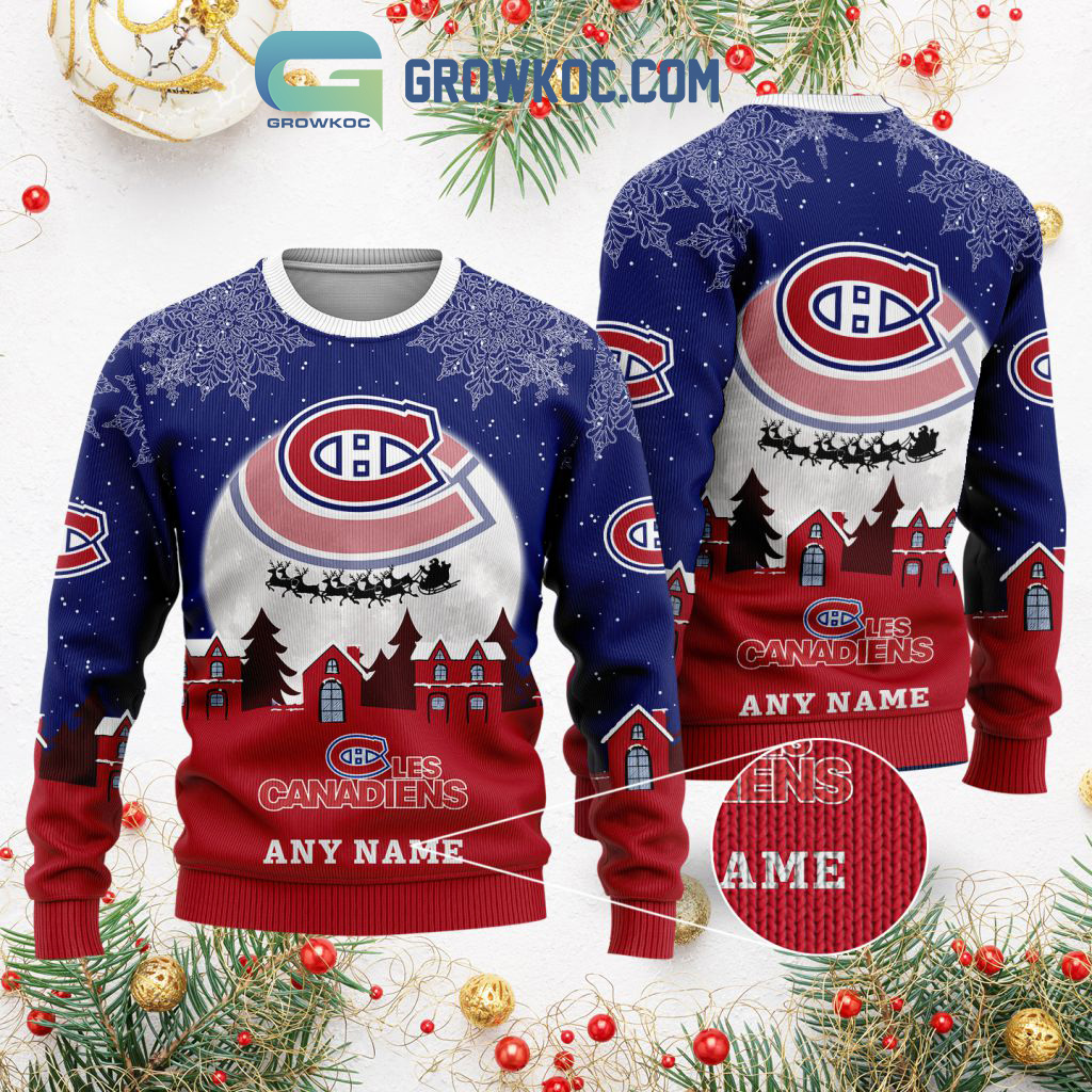 Montreal Canadiens NHL Merry Christmas Personalized Ugly Sweater2B1 7T0tD