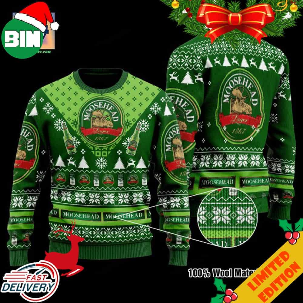 Moosehead Lager Beer Christmas Ugly Sweater 39009348 1