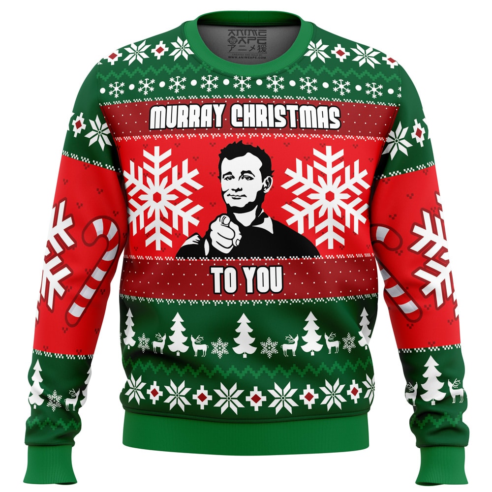 Murray Christmas BM PC Ugly Christmas Sweater front mockup