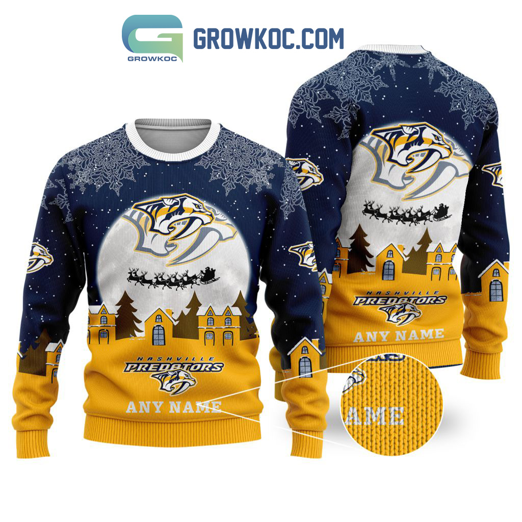 Nashville Predators NHL Merry Christmas Personalized Ugly Sweater2B1 xFbSy