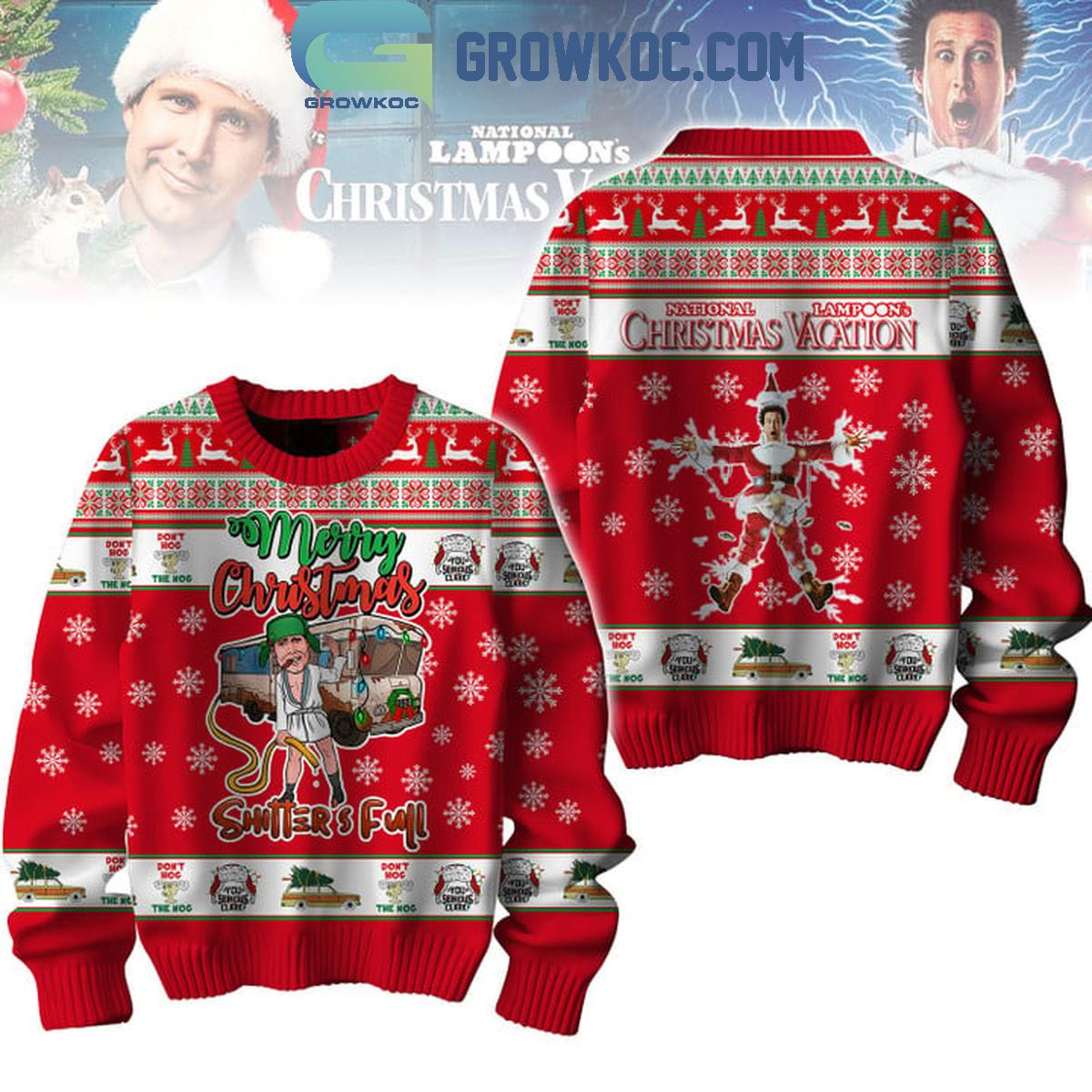 National Lampoons Christmas Vacation Dont Hog The Hog Christmas Ugly Sweater 1 OhpaK