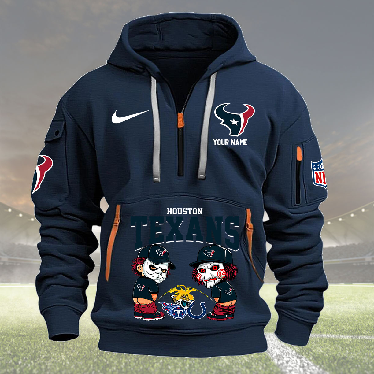 Navy Hoodie 13 Houston Texans