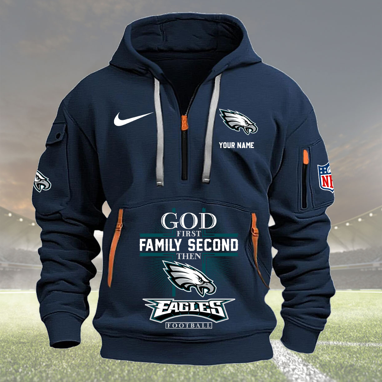 Navy Hoodie 24 Philadelphia Eagles