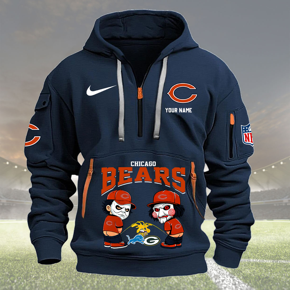 Navy Hoodie Chicago Bears