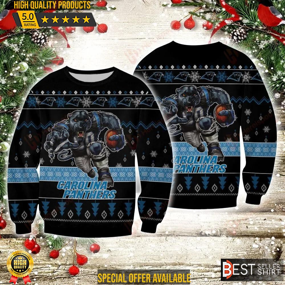 Nfl Carolina Panthers Players Football Christmas Ugly Sweater 1