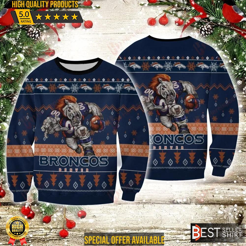 Nfl Denver Broncos Players Football Christmas Ugly Sweater 1