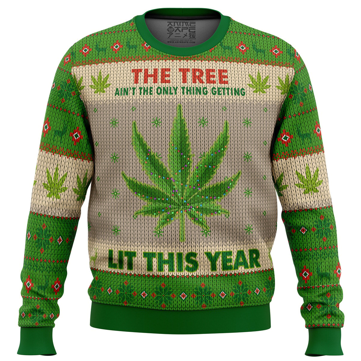 Weed Lit This Year men sweatshirt FRONT mockup