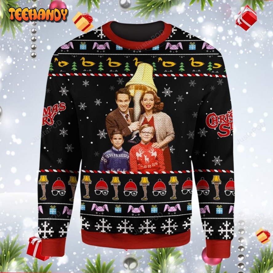 a christmas story ugly christmas sweater all over print sweatshirt ifv10