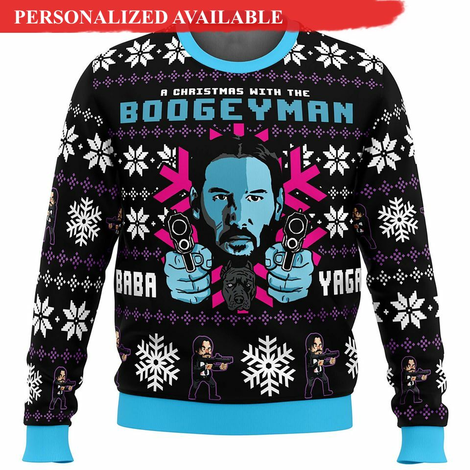 a christmas with a boogeyman thriller ugly christmas sweater 1144