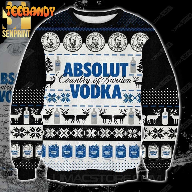 absolut vodka knitted ugly christmas sweater k090g