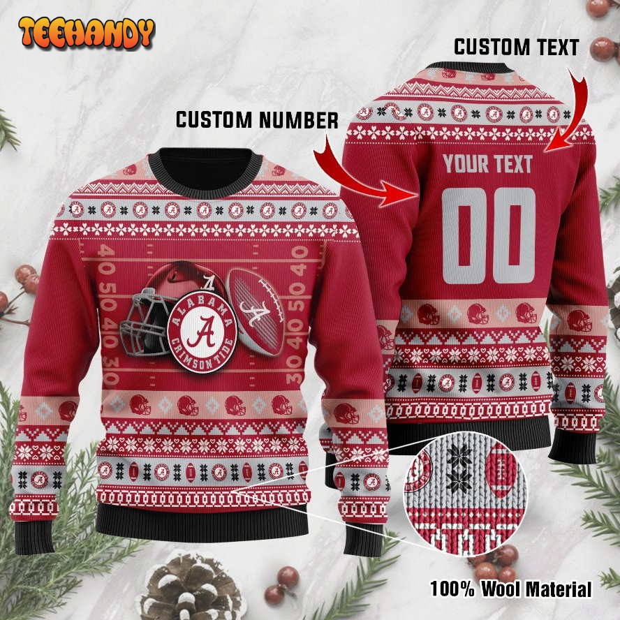 alabama crimson tide custom name number personalized ugly sweater k3pcc