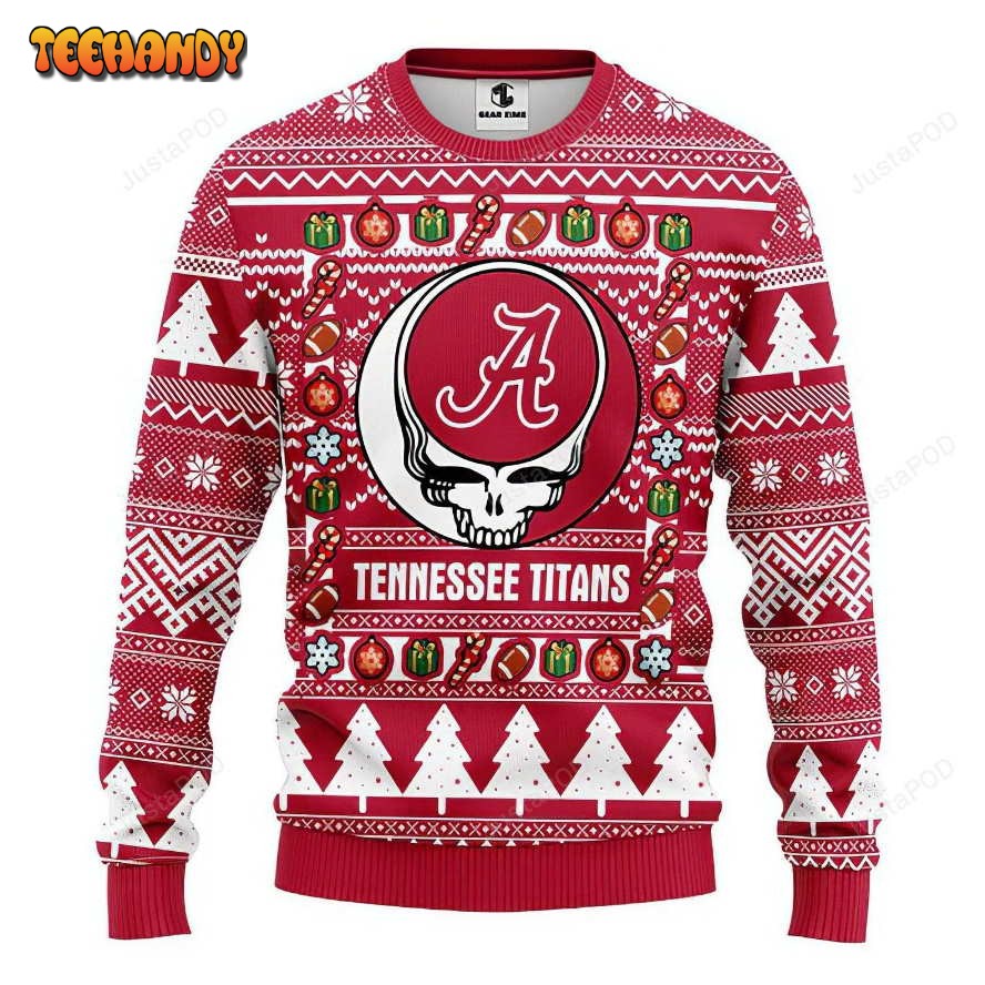 alabama crimson tide tenessee titans ugly christmas sweater ugly sweater npots