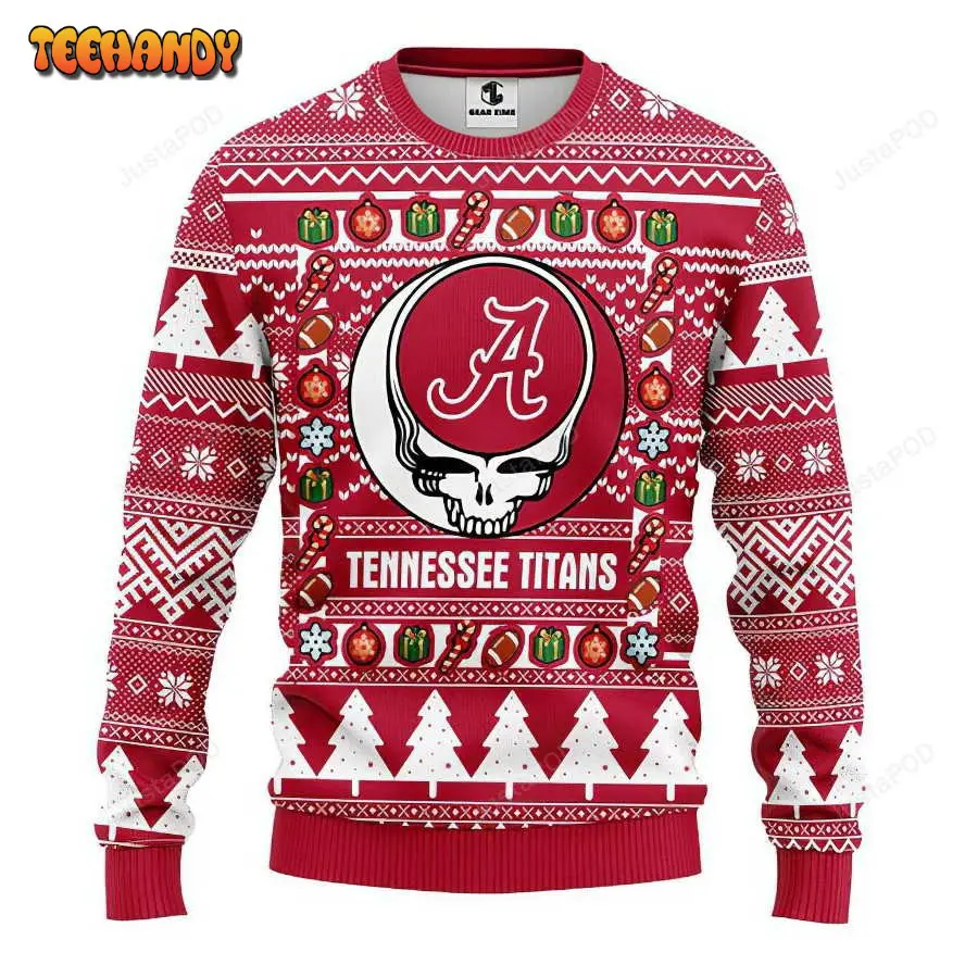 alabama crimson tide tenessee titans ugly christmas sweater ugly sweater npots