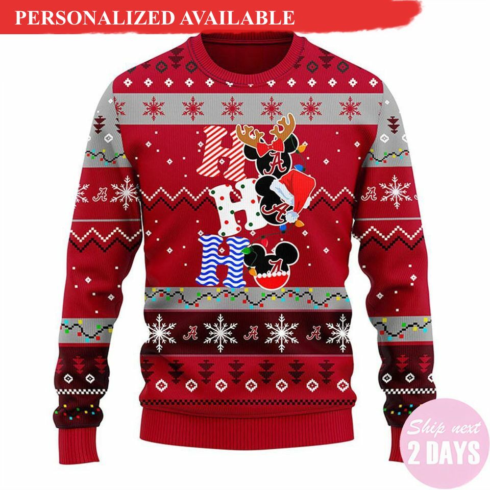 albm crimson tide hohoho mickey christmas ugly sweater ugly sweatshirt 2553