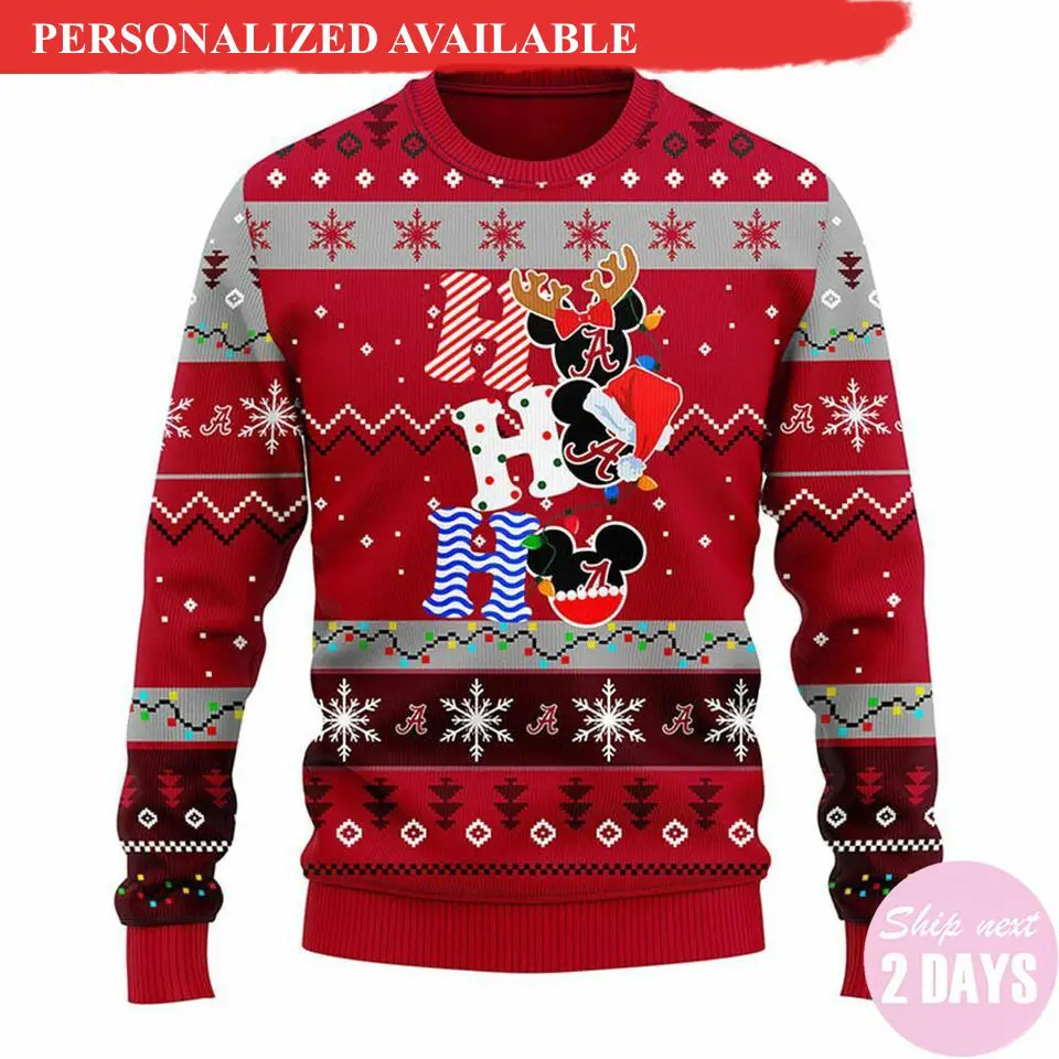 albm crimson tide hohoho mickey christmas ugly sweater ugly sweatshirt 2553