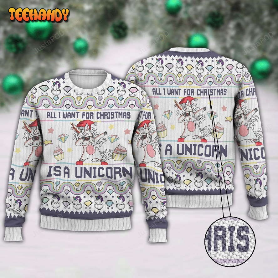 all i want for christmas is a unicorn ugly christmas sweater ugly sweater e4231