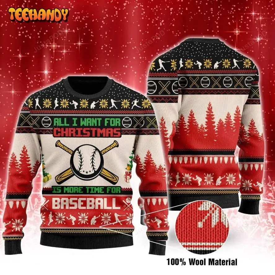 all i want for christmas is baseball ugly christmas sweater ugly sweater m3o81