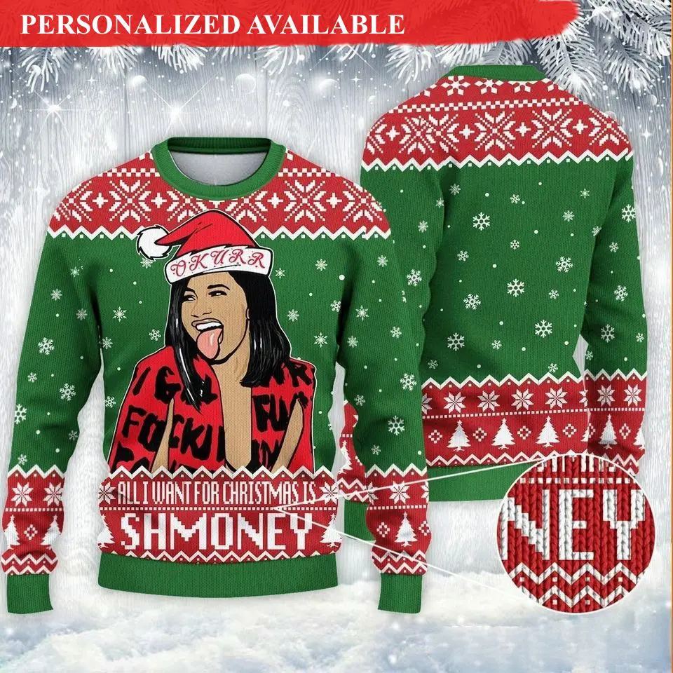 all i want for christmas ugly sweater singer xmas ugly 3d sweater 6595