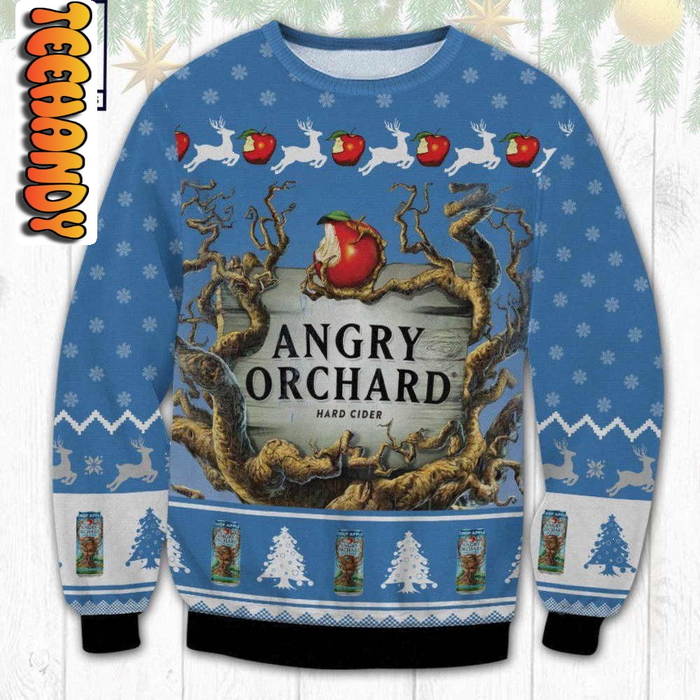 angry orchard hard cider ugly christmas sweater64325