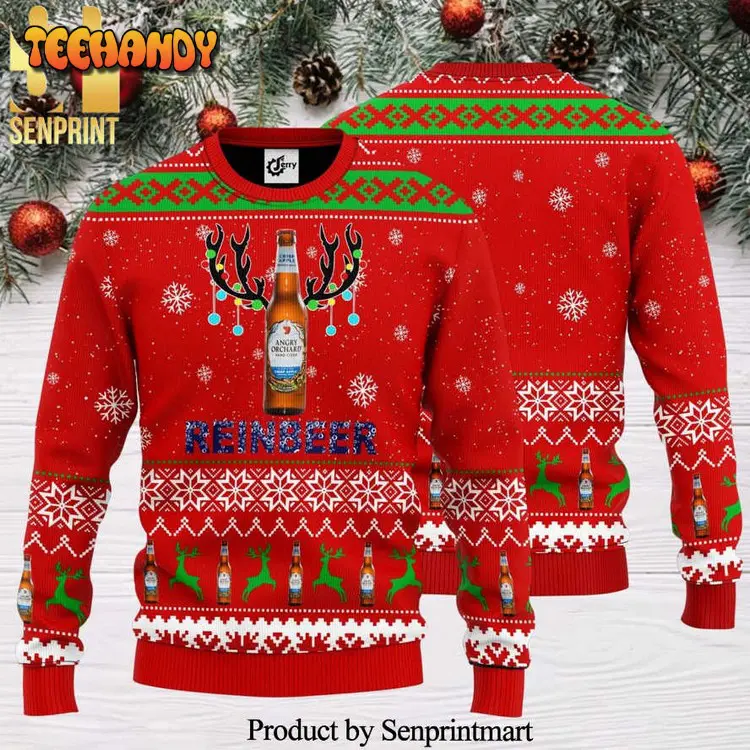 angry orchard reinbeer knitted ugly christmas sweater vl1m5