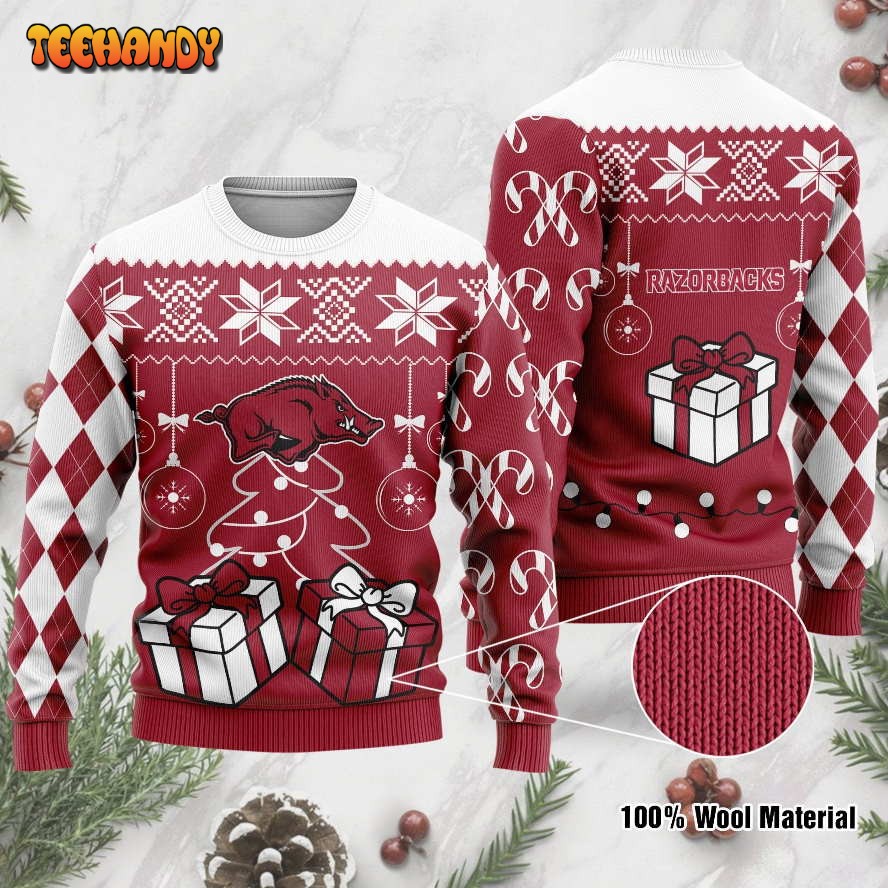 arkansas razorbacks funny ugly christmas sweater ugly sweater n7mh8