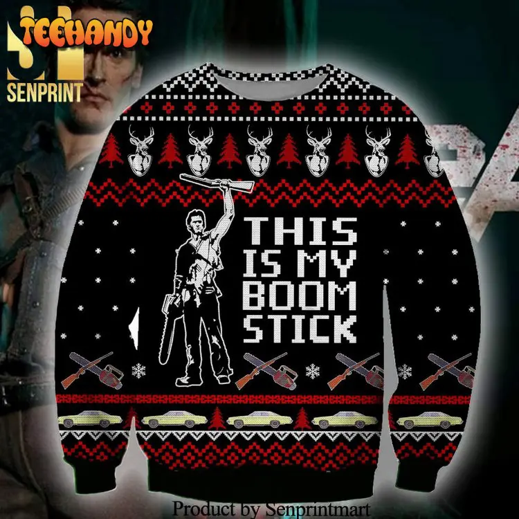 ash williams army of darkness this is my boom stick sweater jag9f